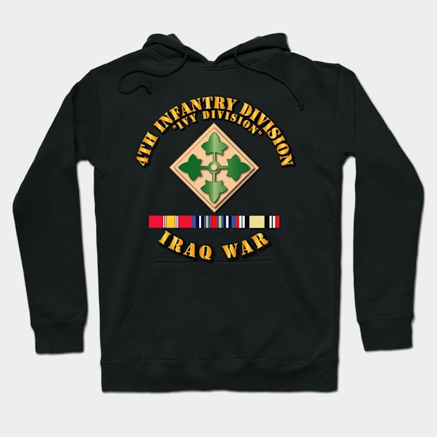 4th Infantry Div - Iraq War w SVC Ribbons Hoodie by twix123844